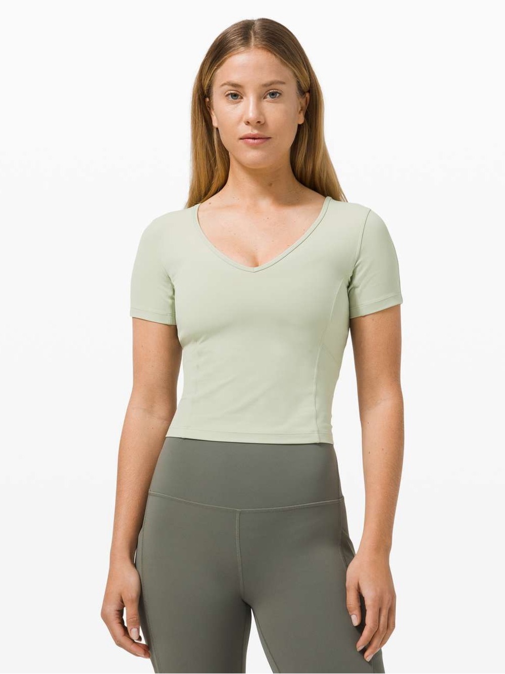 Lululemon Nulu Cropped Slim Yoga Short Sleeve Size 8